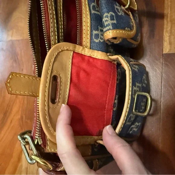 Dooney & Bourke Blue and Tan Shoulder Bag - Picture 15 of 16
